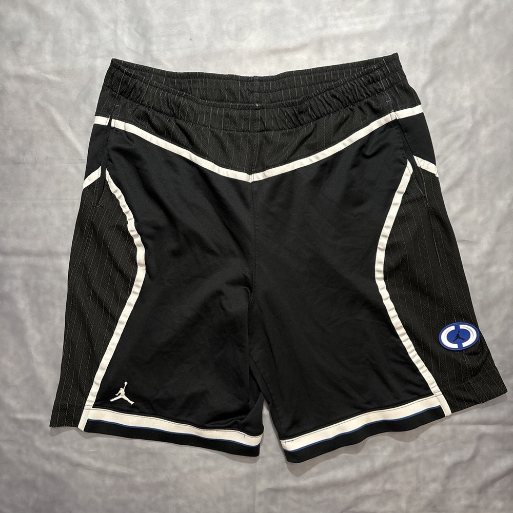 Vintage Nike Air Jordan Pinstripe Basketball Shorts Mens XL Heavy Mesh Baggy Y2K